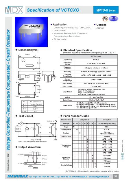 Crystal and Oscillator - Manudax