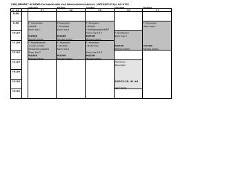 PRELIMINÄRT SCHEMA Farmakokinetik med läkemedelsmetabolism