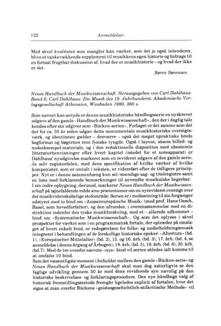 Carl Dahlhaus, Neues Handbuch der Musikwissenschaft ... - dym.dk