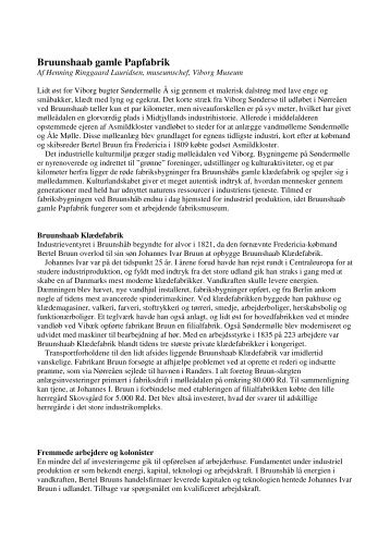 Bruunshaab gamle Papfabrik - Viborg Stiftsmuseum