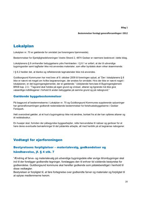 Design Manual side 7 - Ejerlejlighedsforeningen Vestre Strand 2 ...