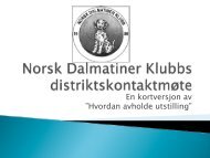 Hvordan avholde utstilling - Norsk Dalmatiner klubb