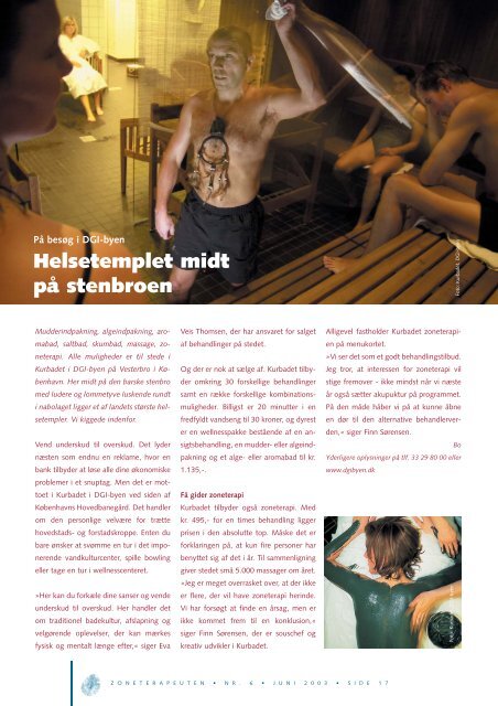 Zoneterapeuten juni/2003 - FDZ Forenede Danske Zoneterapeuter