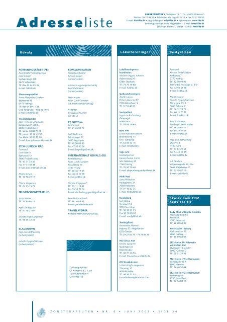 Zoneterapeuten juni/2003 - FDZ Forenede Danske Zoneterapeuter