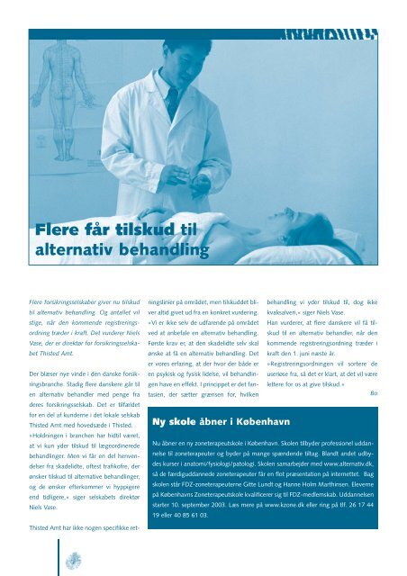 Zoneterapeuten juni/2003 - FDZ Forenede Danske Zoneterapeuter