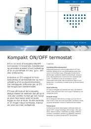 Kompakt ON/OFF termostat - OJ Electronics