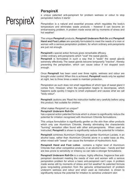 Perspirex (Page 1) - Keyline Brands