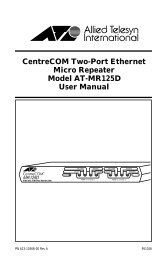 CentreCOM Two-Port Ethernet Micro Repeater Model AT ... - DepoNet