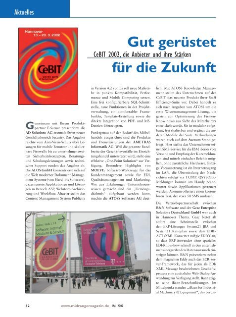 CeBIT 2002 – Qualität statt Quantität - Midrange Magazin