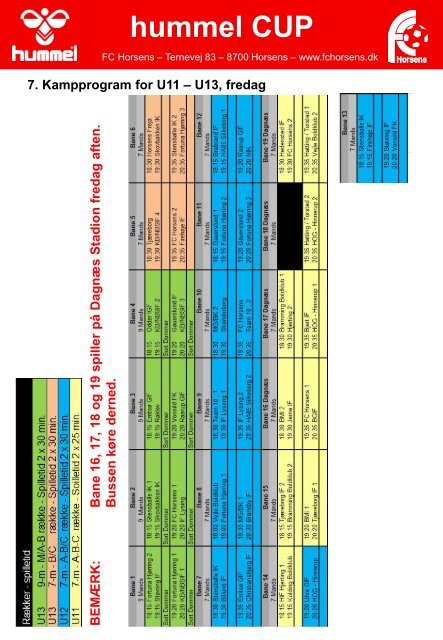 Download turneringsprogrammet(version 6) her - FC Horsens