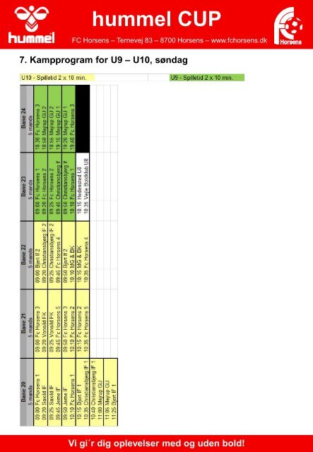 Download turneringsprogrammet(version 6) her - FC Horsens