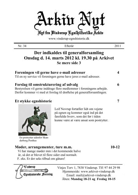 35 2012-1 (PDF) - Vinderup Egnshistoriske Forening