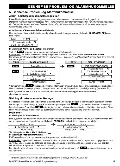 D-303903 PowerMaster-10/30 G2 Brugervejledning - Visonic