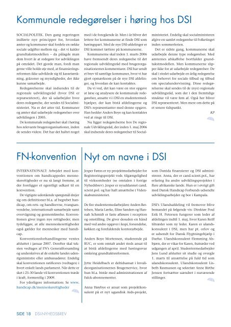 DSI-Nyhedsbrev 1-2006 (PDF) - Danske Handicaporganisationer