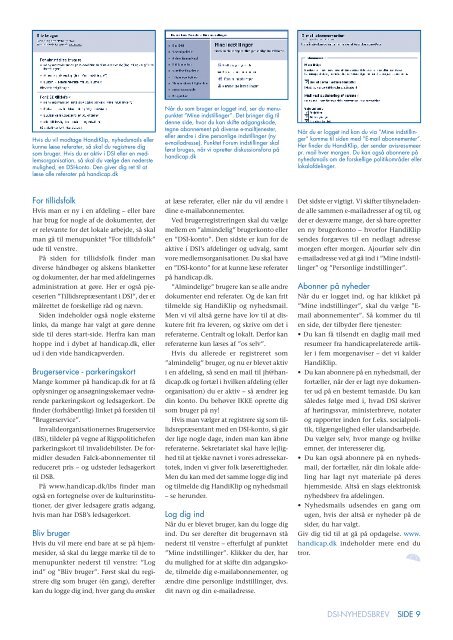 DSI-Nyhedsbrev 1-2006 (PDF) - Danske Handicaporganisationer