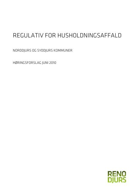 REGULATIV FOR HUSHOLDNINGSAFFALD - Syddjurs Kommune
