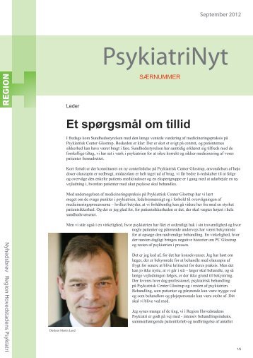 Særnummer: Medicineringspraksis på Psykiatrisk Center Glostrup