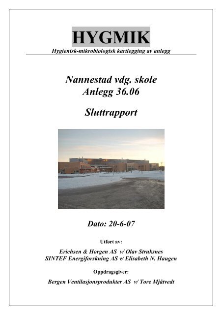 HYG Nannestad s…apport-2007 - Bergen Ventilasjonsprodukter AS