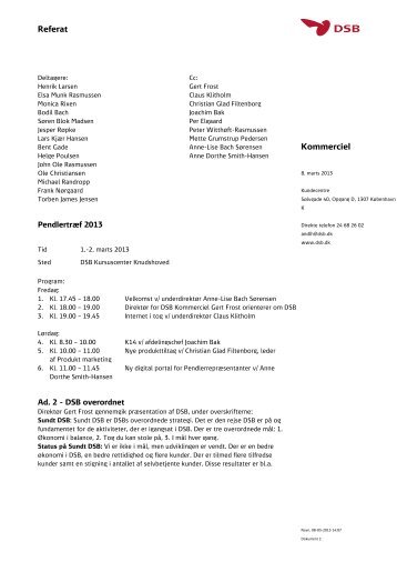 Referat Kommerciel - DSB