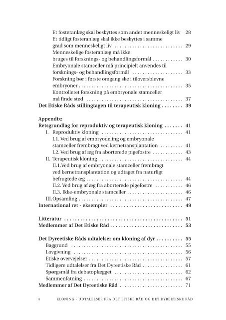 Udtalelser fra Det Etiske Råd og Det Dyreetiske Råd om kloning