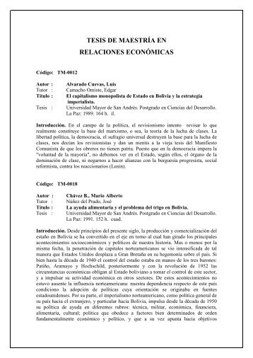 catalogo tesis relaciones economicas - cides