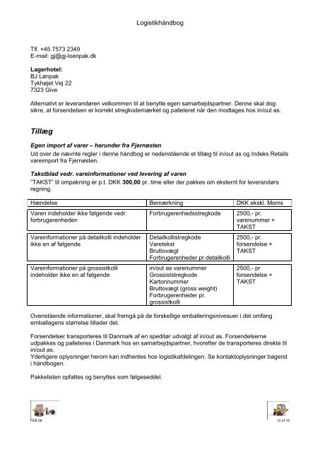 LOGISTIKHÅNDBOG - Indeks Retail A/S