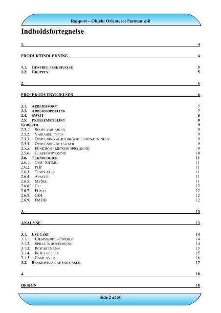 Rapport Objektorienteret Pacman - Portfolio - Tommy Andersen