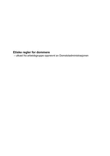 Etiske regler for dommere - Domstol.no