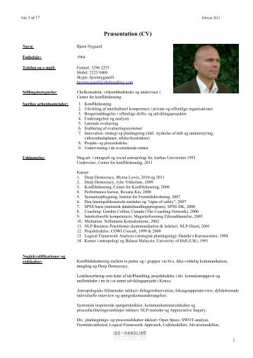 Præsentation (CV) - Idethandling.com