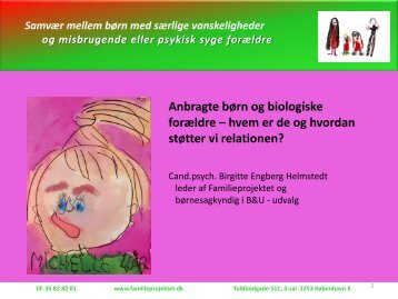 Slides fra Birgitte Engberg Helmstedts oplæg