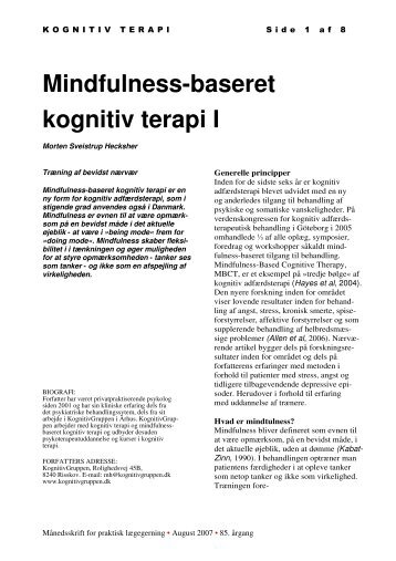 Mindfulness-baseret kognitiv terapi I - KognitivGruppen