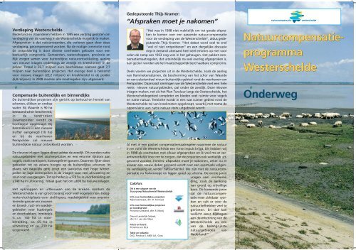 folder Natuurcompensatieprogramma Westerschelde