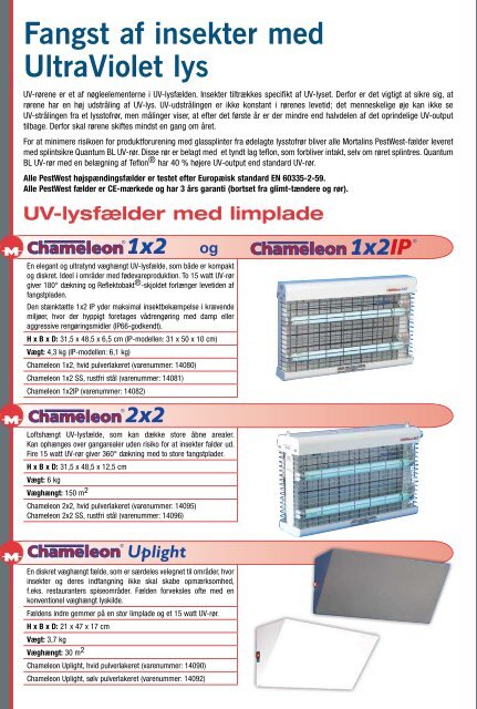 Fangst af insekter med UltraViolet lys - Mortalin