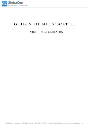 GUIDES TIL MICROSOFT C5 - GlobaCon