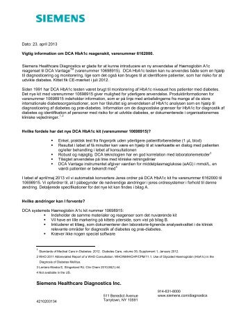 HbA1c information (pdf) - Siemens