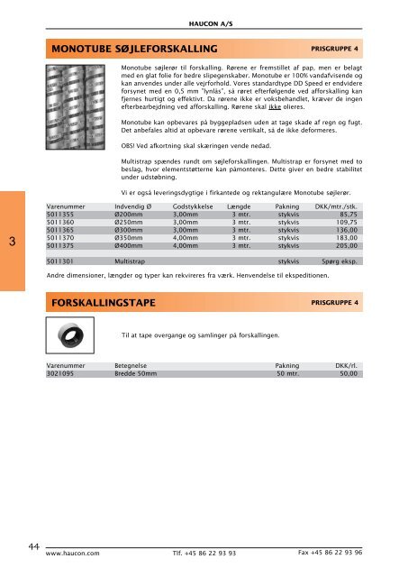 Produktkatalog januar 2010 - HauCon A/S