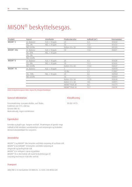 Industrielle Gasser (PDF 695 KB) - AGA Danmark