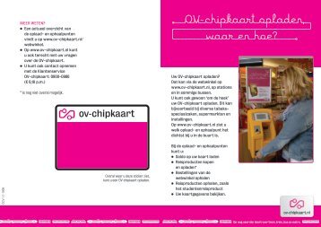 < OV-chipkaart opladen, ] [ waar en hoe? >