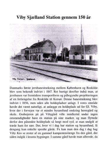 Viby Sjælland Station gennem 150 år - Ramsø Lokalhistoriske ...
