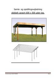 Samle- og opstillingsvejledning dobbelt carport 600 x 500 ... - Bilka