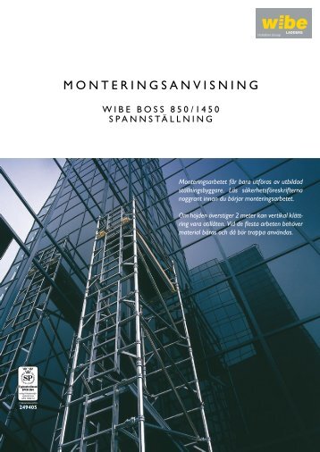 MONTERINGSANVISNING - Wibe Ladders