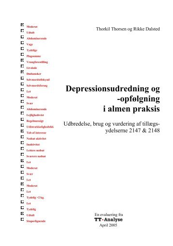 Depressionsudredning og -opfølgning i almen praksis