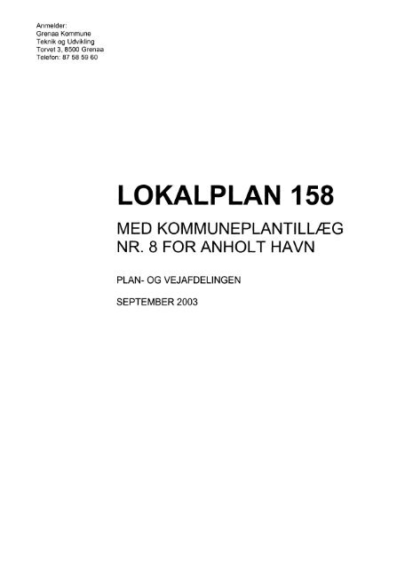 Grenaa Kommune Lokalplan 158 - Anholt.dk