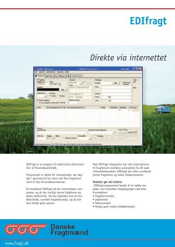 EDIfragt Direkte via internettet - Danske Fragtmænd