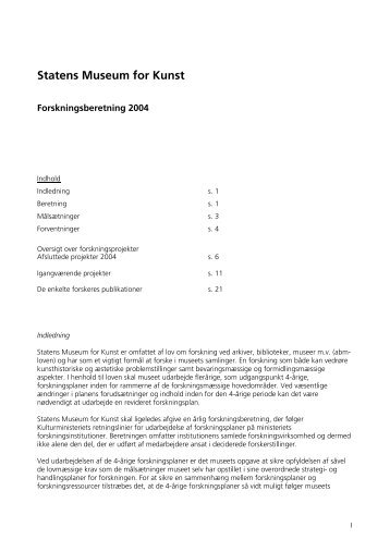 Download og læs hele beretningen (pdf 125 KB) - Statens Museum ...