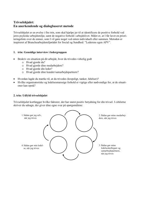 Trivselshjulet: En anerkendende og dialogbaseret metode - crecea