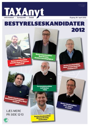 Bestyrelseskandidater 2012 - Taxa 4x35