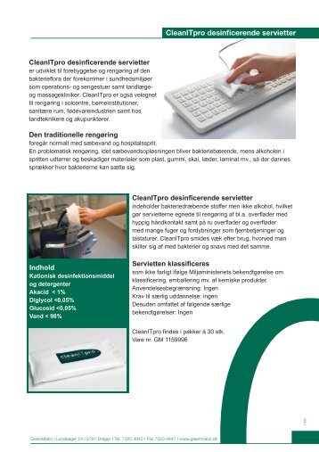 CleanITpro desinficerende servietter - KLINISK TASTATUR