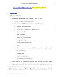 Basic Principles of Polymer Chemistry - the Arts and Sciences page ...