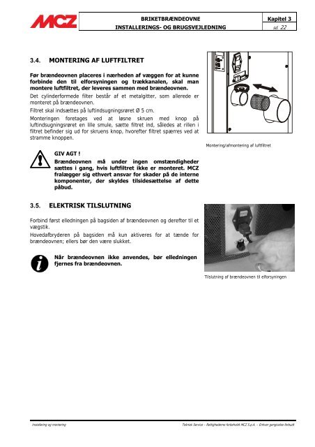 MCZ manual - Dansk VVS-Center